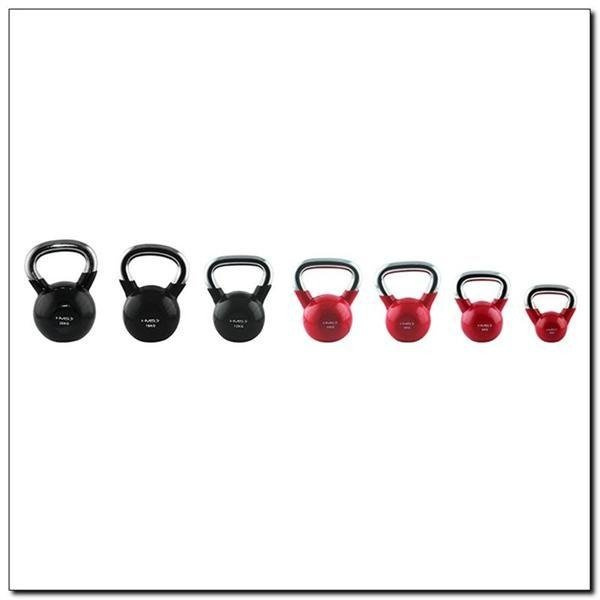 KETTLEBELL Z CHROMOWANĄ RĄCZKĄ CZERWONY 10 KG HMS