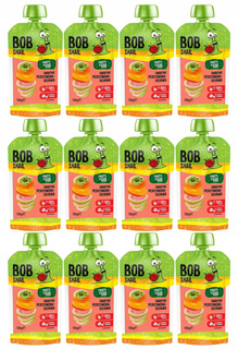 12x BOB SNAIL Smoothie PERSYMONA GUAWA Bez Dodatku Cukru Mus 120g