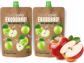 2x OwoLovo Mus EKODOBRO Jabłkowy Eko Dla Dzieci 200g