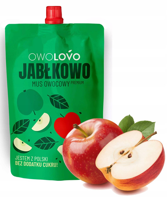 OWOLOVO Mix Musów Owocowych dla Dzieci TUBKI 12x200g MIX SMAKÓW