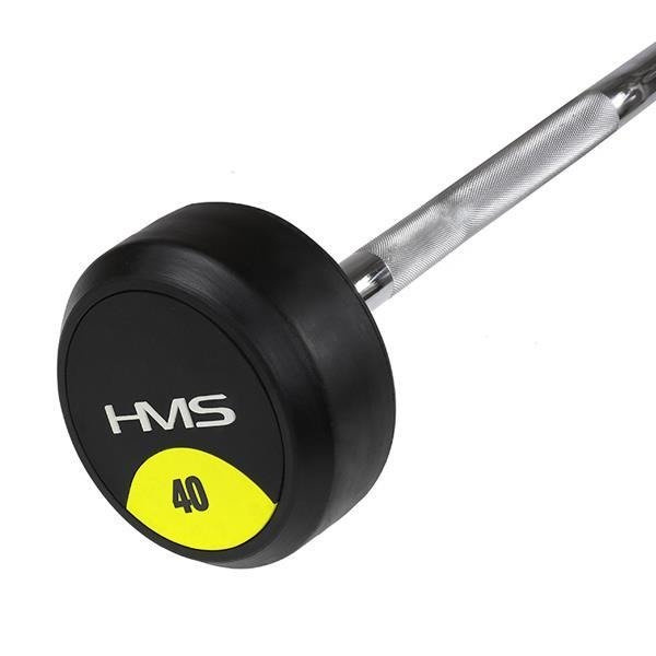 Sztanga, gryf stały ŁAMANY gumowany 40 kg GSL-40 HMS