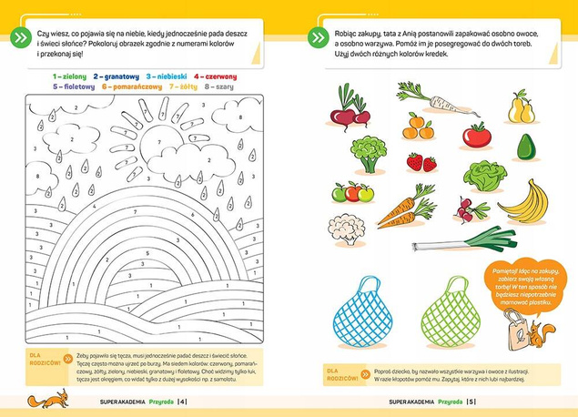 Super Akademia 4-Latka Przyroda Zadania Zagadki Ćwiczenia Greg