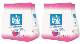 2x BIAŁY JELEŃ Proszek Do Prania KOLOR 1,5kg