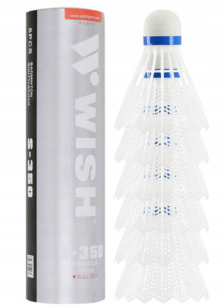 Lotki Do Badmintona Nylonowe 6 szt. Zestaw Lotek WISH S-350