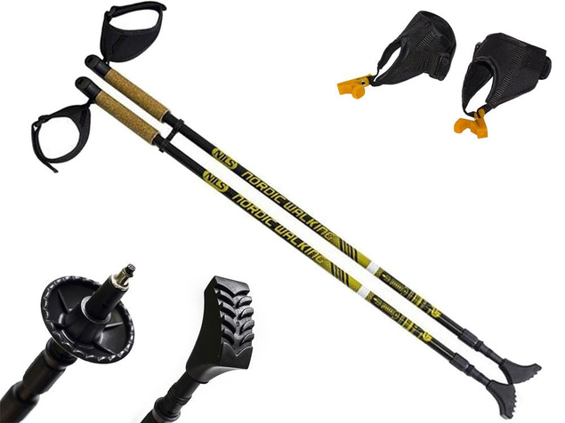Kije Nordic Walking Kijki Regulowane Teleskopowe NILS