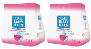 2x BIAŁY JELEŃ Proszek Do Prania KOLOR 1,5kg