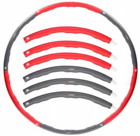 HHP002 RED-GREY HULA HOP 1,2KG 100CM HMS Outlet