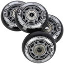 PU 64x24 82A CZARNE MATOWE (4 szt.) + ABEC-9 (8 szt.) ZESTAW NILS EXTREME