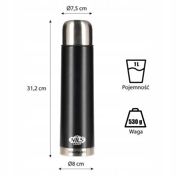 Termos Termiczny Mocny Wytrzymały Stal Nierdzewna NILS Camp NCC07
