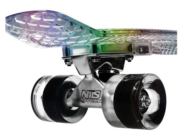 Nils FISZKA Deskorolka Pennyboard | led transparent