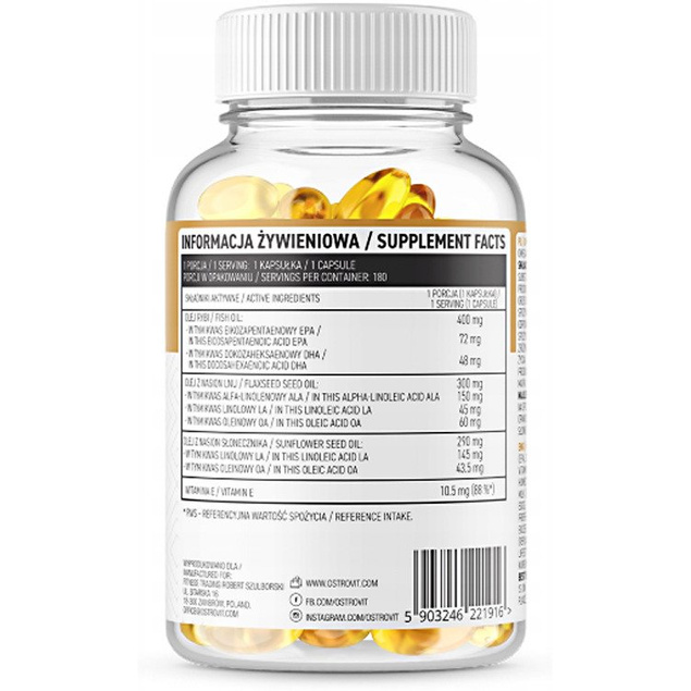 Omega 3-6-9 180 kaps OstroVit