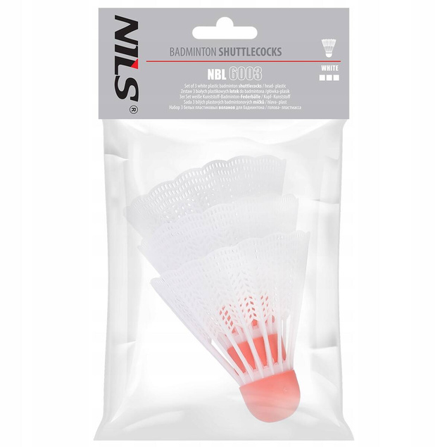 Lotki Do Badmintona Nylonowe 3 szt. Zestaw Lotek NILS NBL6003