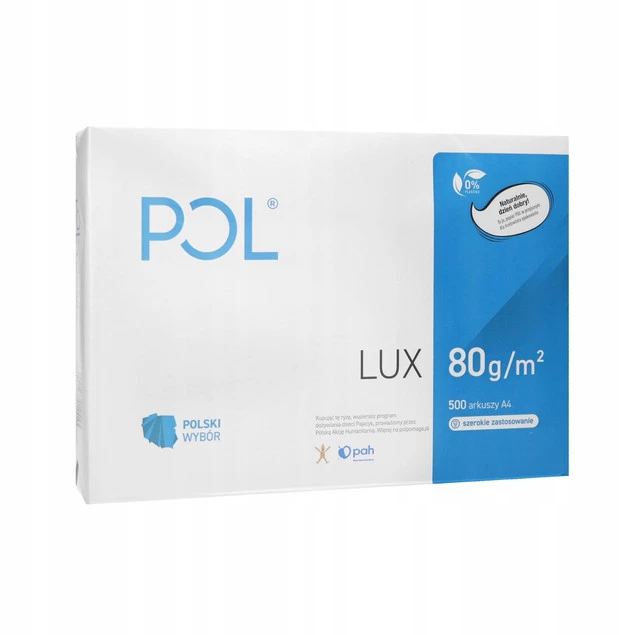 Papier ksero A4 80g 500 arkuszy POLLUX biały do drukarki i kopiarki