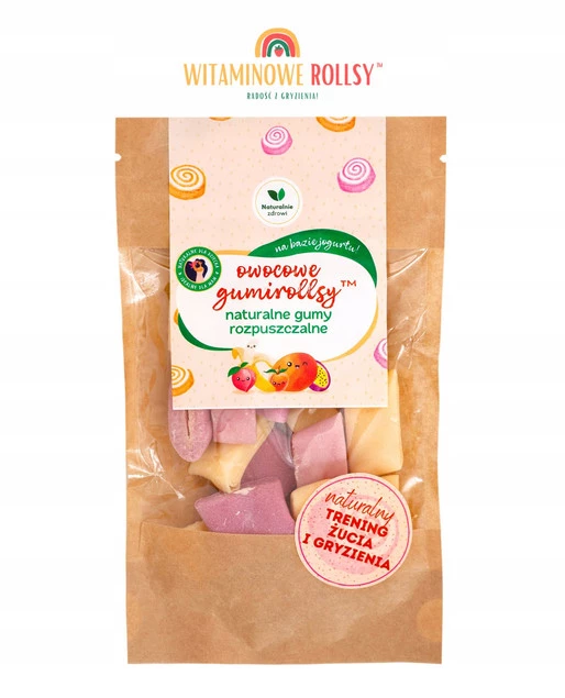Naturalnie Zdrowi Gumirollsy - naturalne gumy rozpuszczalne 80 g
