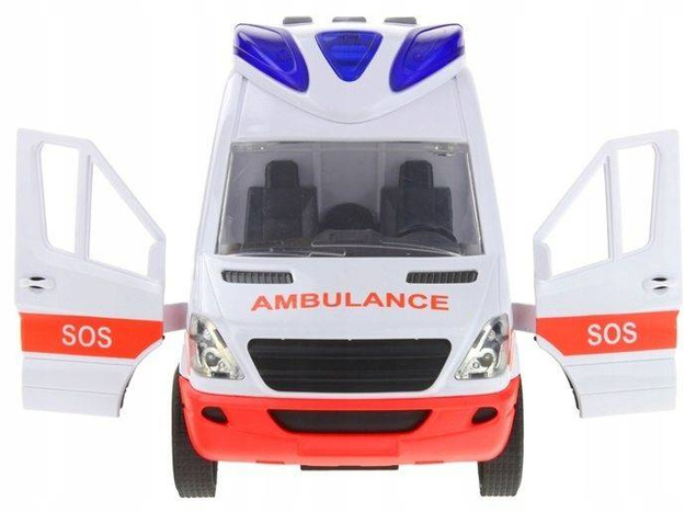 Auto Karetka Pogotowia Ambulans Efekty Gra Świeci