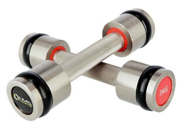 Hantle chromowane, radełkowane 2 x 3 KG HH03 HMS