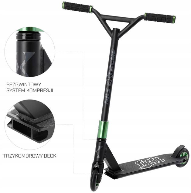 Hulajnoga wyczynowa STUNT Nils Extreme HS115 green