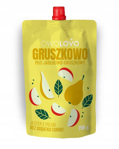 OwoLovo Gruszkowo Mus Jabłkowo-Gruszkowy Dla Dzieci 200g