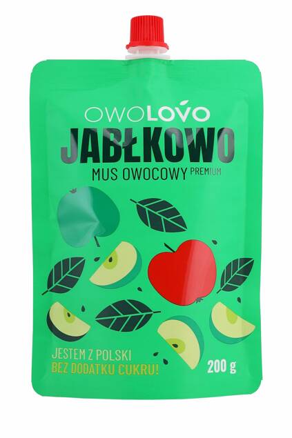 OwoLovo Jabłkowo Mus Jabłkowy Dla Dzieci 200g