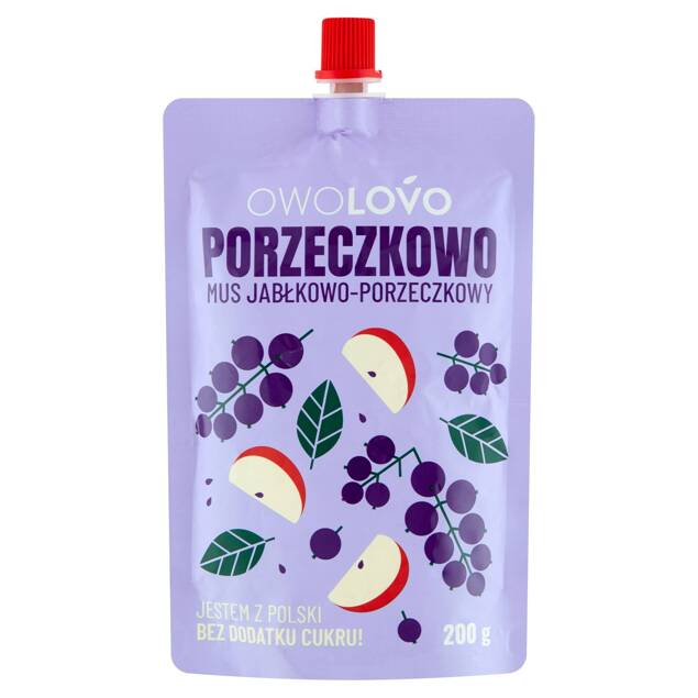 OwoLovo Porzeczkowo Mus Jabłkowo-Porzeczkowy Dla Dzieci 200g