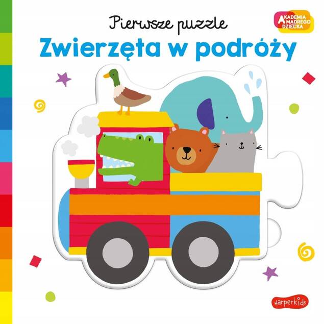 Pierwsze Puzzle Zwierzęta W Podróży Akademia Mądrego Dziecka 0+ HarperKids