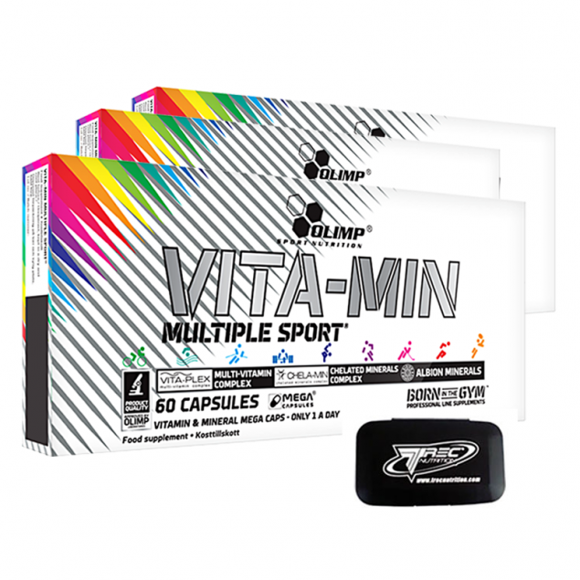 Vita-Min Multiple Sport 180 kaps OLIMP + Pill-Box